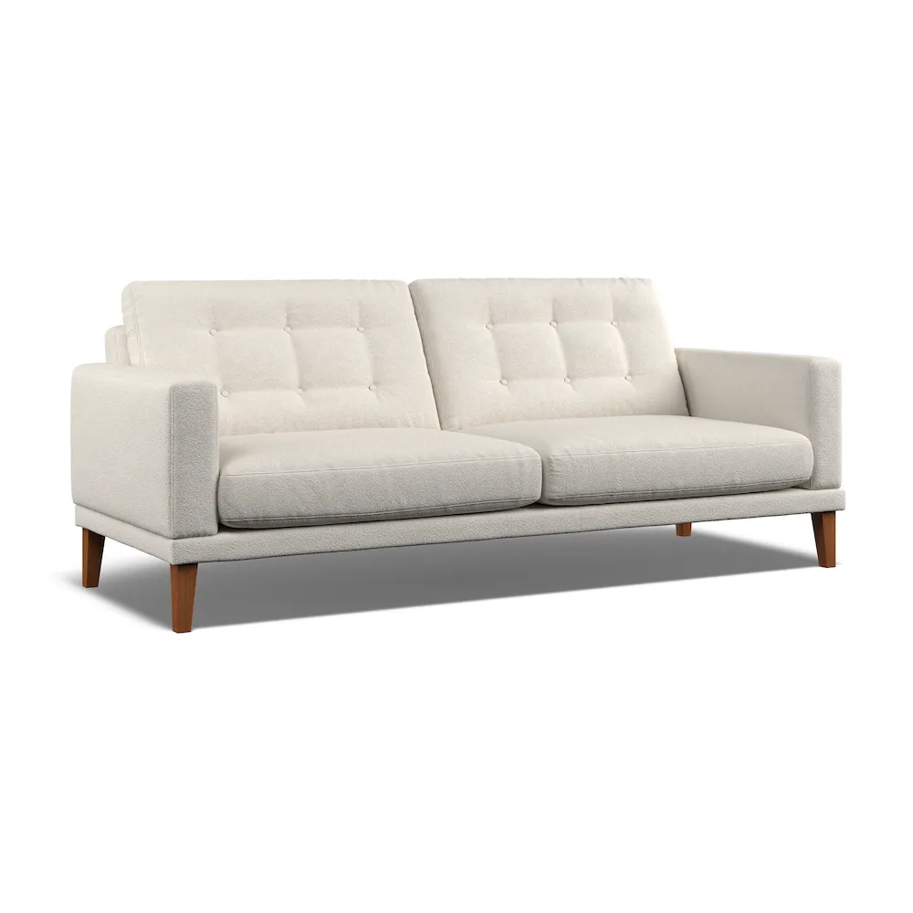 Fitzroy 4-Seater Sofa - Ivory, Boucle