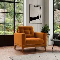 Fitzroy Armchair - Burnt, Eco Velvet