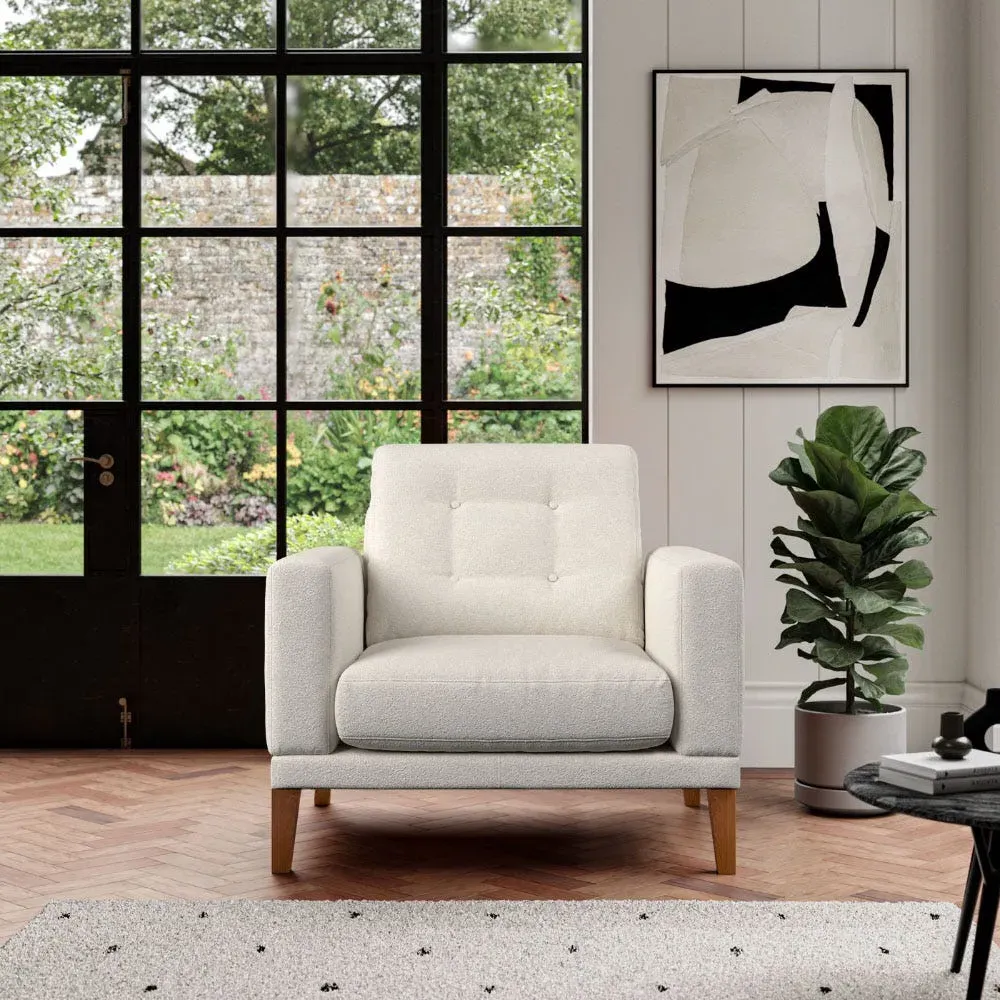 Fitzroy Armchair - Ivory, Boucle