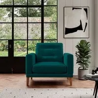 Fitzroy Armchair - Mallard, Eco Velvet