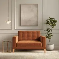 Fitzroy Loveseat - Burnt, Eco Velvet
