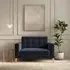 Fitzroy Loveseat - Indigo, Eco Velvet