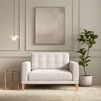 Fitzroy Loveseat - Ivory, Boucle