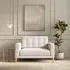 Fitzroy Loveseat - Ivory, Boucle