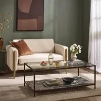 Flint Granite Coffee Table - Bronze, Iron