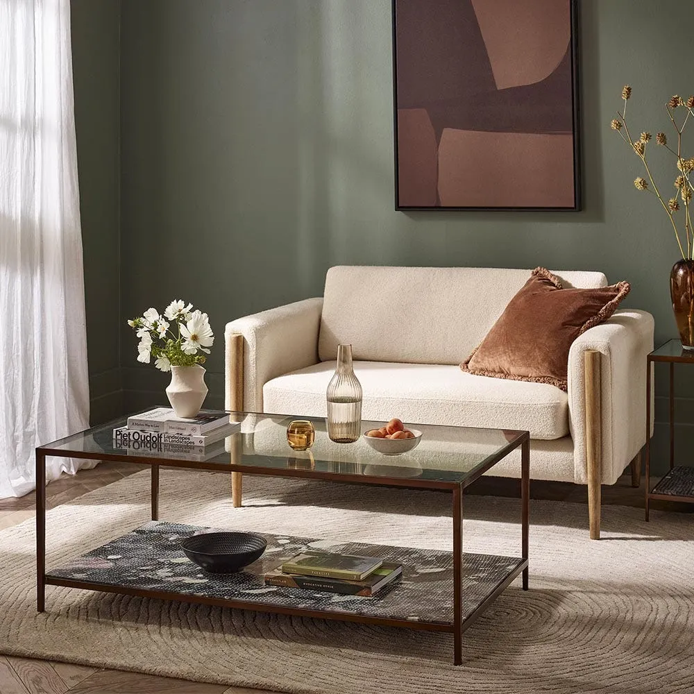 Flint Granite Coffee Table - Bronze, Iron