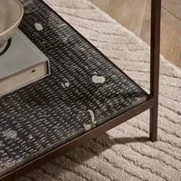 Flint Granite Square Side Table - Bronze, Iron