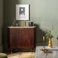 Flute Drinks Cabinet - Vintage, Marble