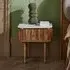 Flute Marble Bedside Drawer - Acacia, Marble