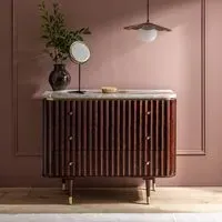 Flute Marble Chest of Drawers - Vintage