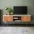 Flute Marble Media Unit - Acacia, Marble
