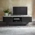 Flute Marble Media Unit - Black, Marble