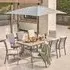 Gabriela 8-Seat Dining Set with Parasol - Stone