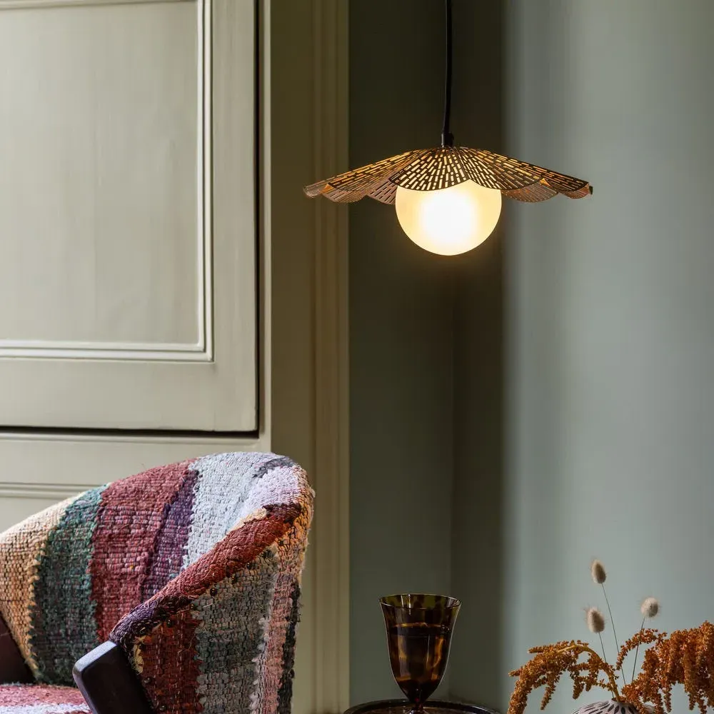 Gaia Pendant Light - Brass, Frosted Glass image
