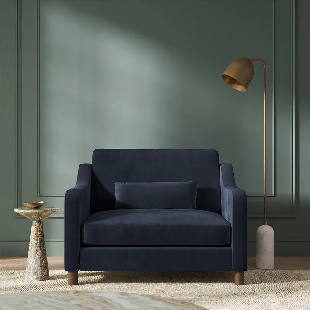 Hampton 2-Seater Loveseat - Indigo, Eco Velvet