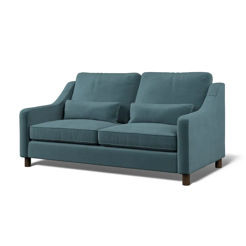 Hampton 3-Seater Sofa - Airforce, Eco Velvet image