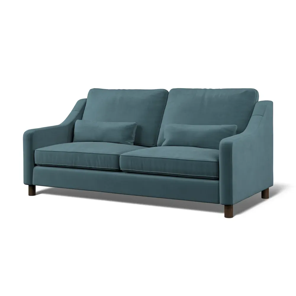 Hampton 4-Seater Sofa - Airforce, Eco Velvet