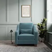 Hampton Armchair - Airforce, Eco Velvet