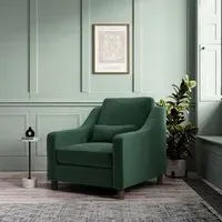 Hampton Armchair - Hunter, Eco Velvet
