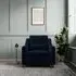 Hampton Armchair - Indigo, Eco Velvet