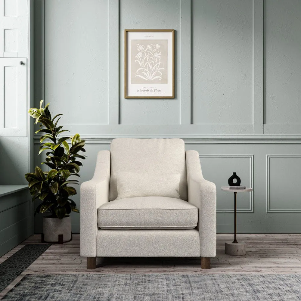 Hampton Armchair - Ivory, Boucle