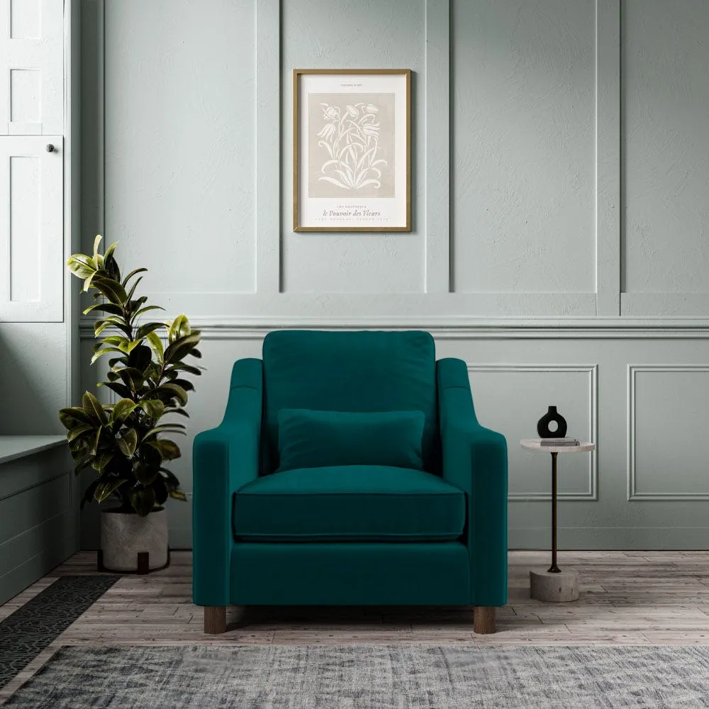 Hampton Armchair - Mallard, Eco Velvet