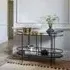 Harper Oval Console Table - Black, Marble