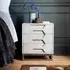 Hex Bedside Drawers - White Wash, Mango Wood