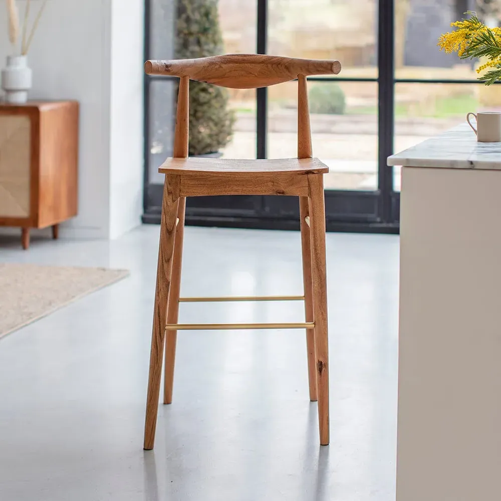 Hiro Barstool - Natural, Wood