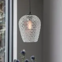 Hive Glass Pendant Light - Clear