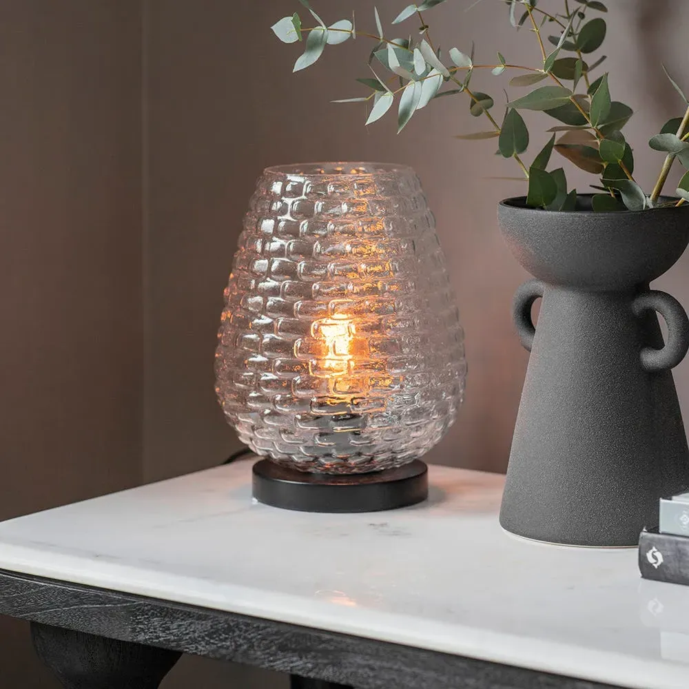 Hive Glass Table Lamp - Clear
