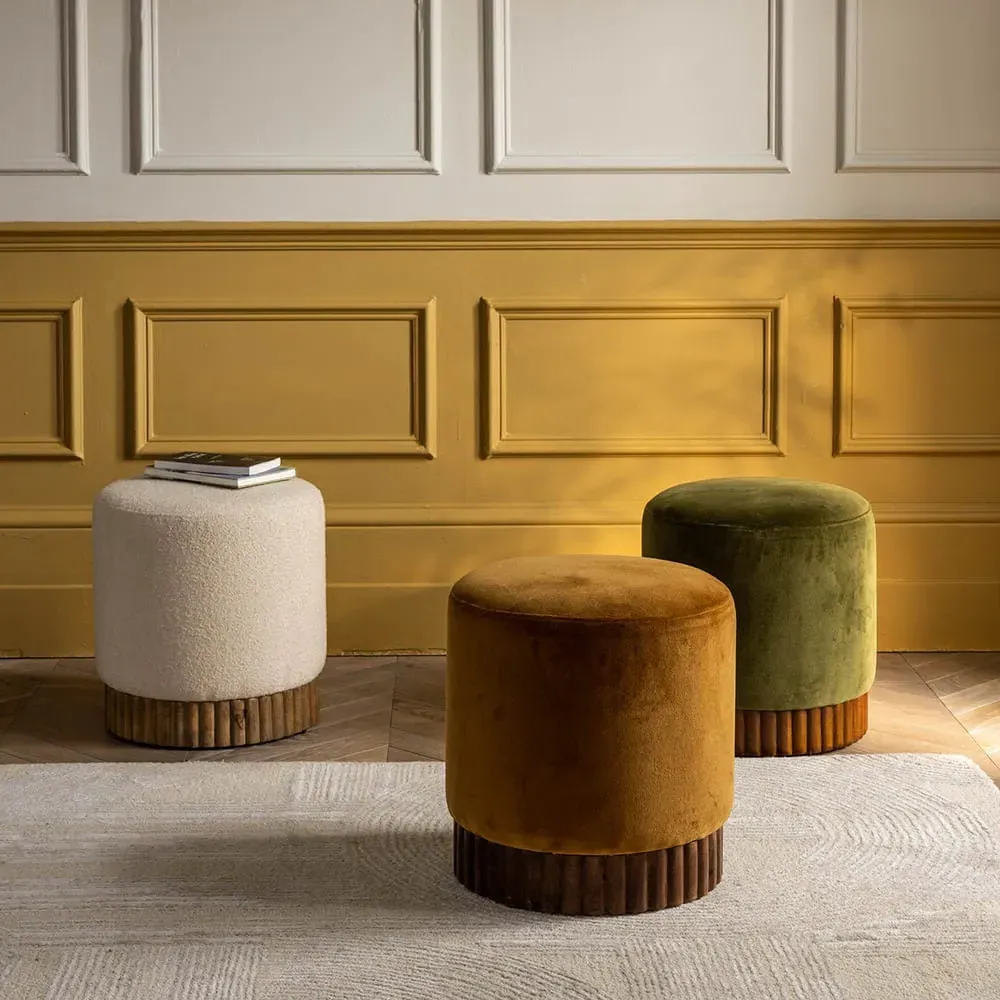 Holborn Footstool - Natural, Boucle alternate view
