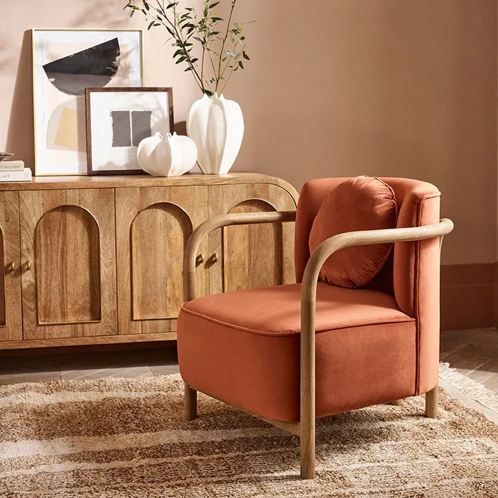 Holly Armchair - Rust, Velvet product