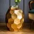 Honeycomb Side Table - Gold Leaf, Iron