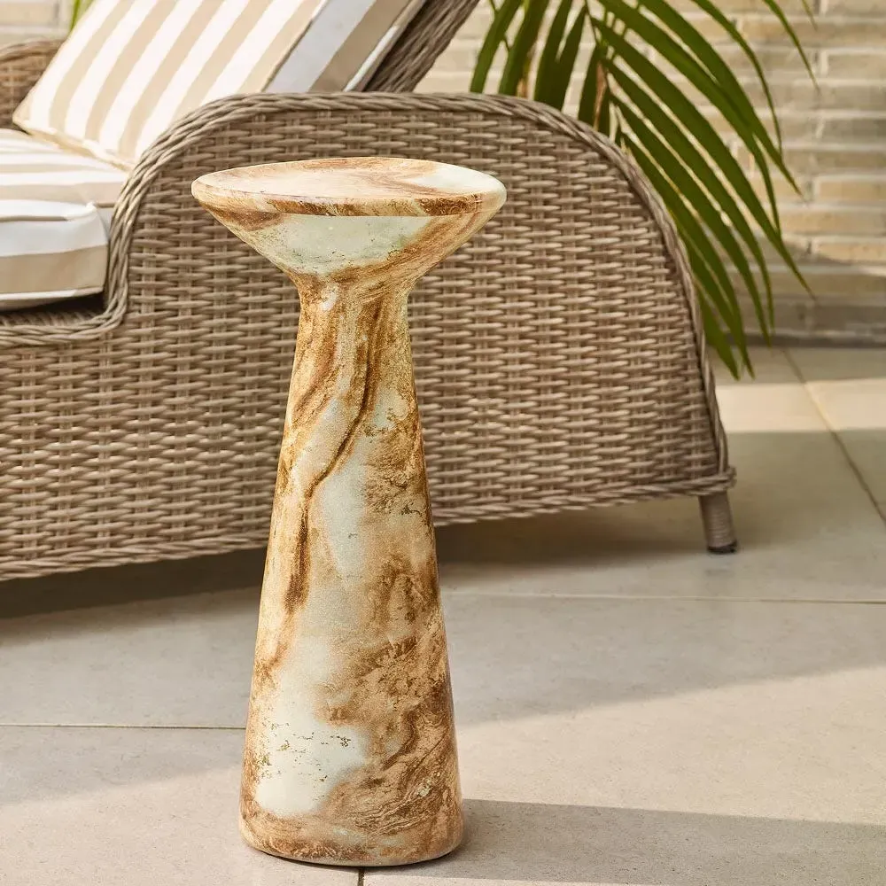 Jasper Side Table - Marble Finish, Concrete image