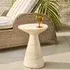 Jasper Side Table - Travertine Finish, Concrete