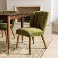 Joyce Dining Chair - Deep Green, Velvet
