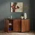 Jude Fluted Marble Sideboard - Green, Mango Wood