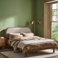 Kadence King Size Upholstered Bed - Bourbon, Oak