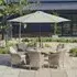 Karla 6-Seat Rattan Dining Set with Lazy Susan - Sand