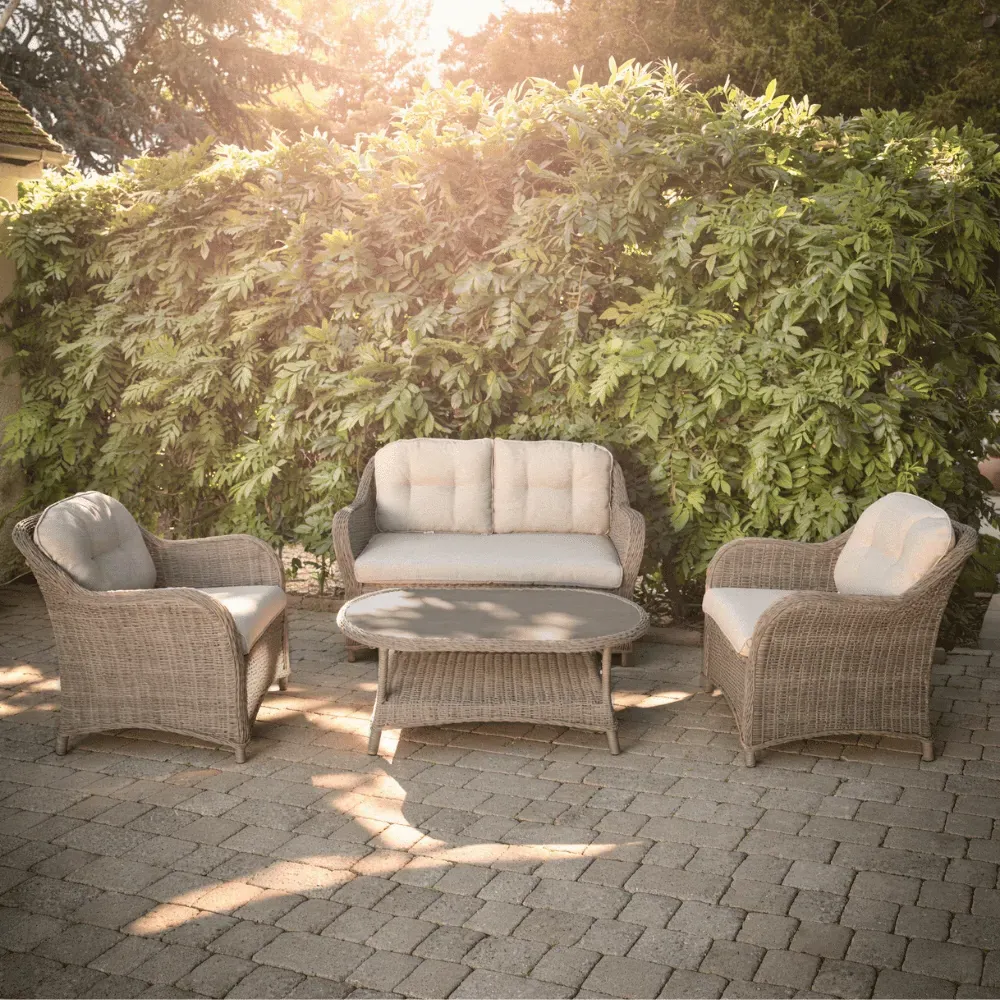 Karla Outdoor Sofa Lounge Set - Natural, Faux Rattan product