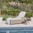 Karla Rattan Sunlounger - Sand