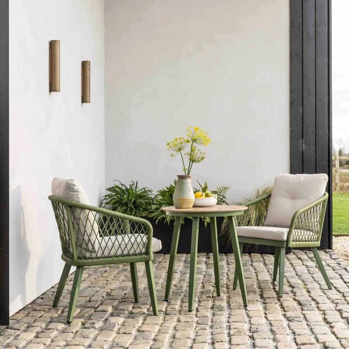 Lauren 2 Seat Bistro Set - Green, Rope