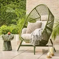 Lauren Cocoon Chair - Green, Rope
