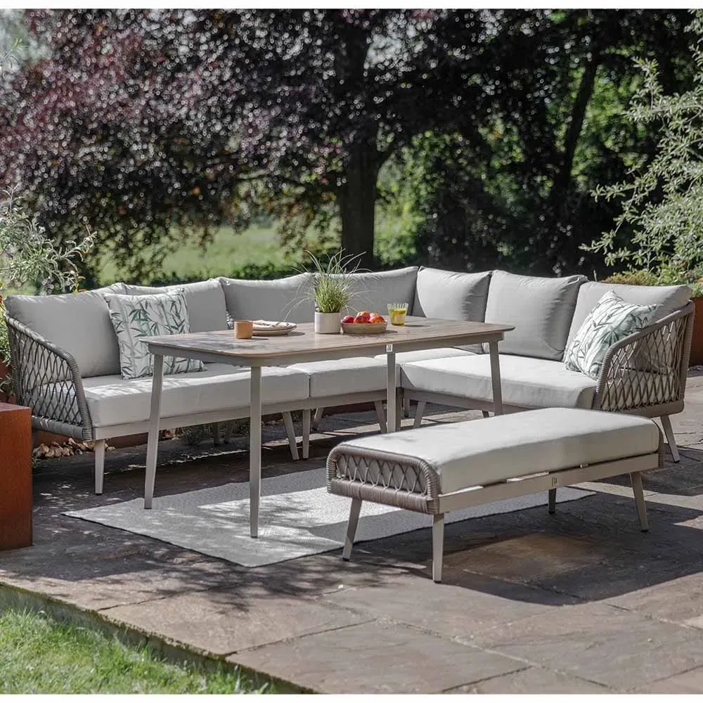 Lauren Corner Lounge Dining Set - Sandy
