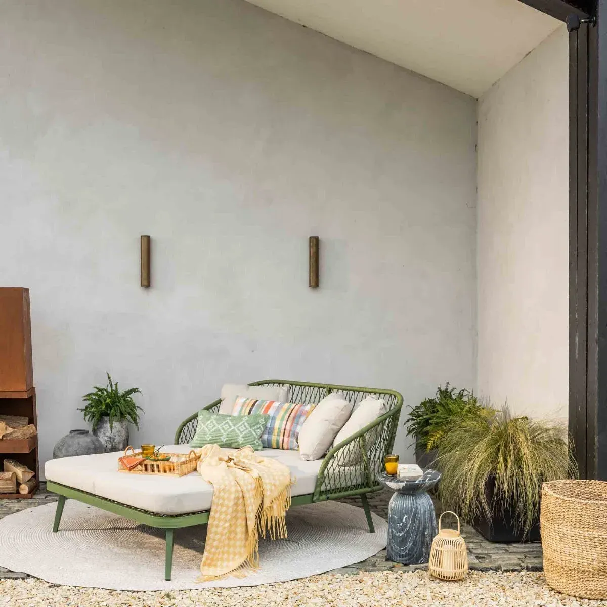 Lauren Daybed - Green, Rope-Effect Aluminium image