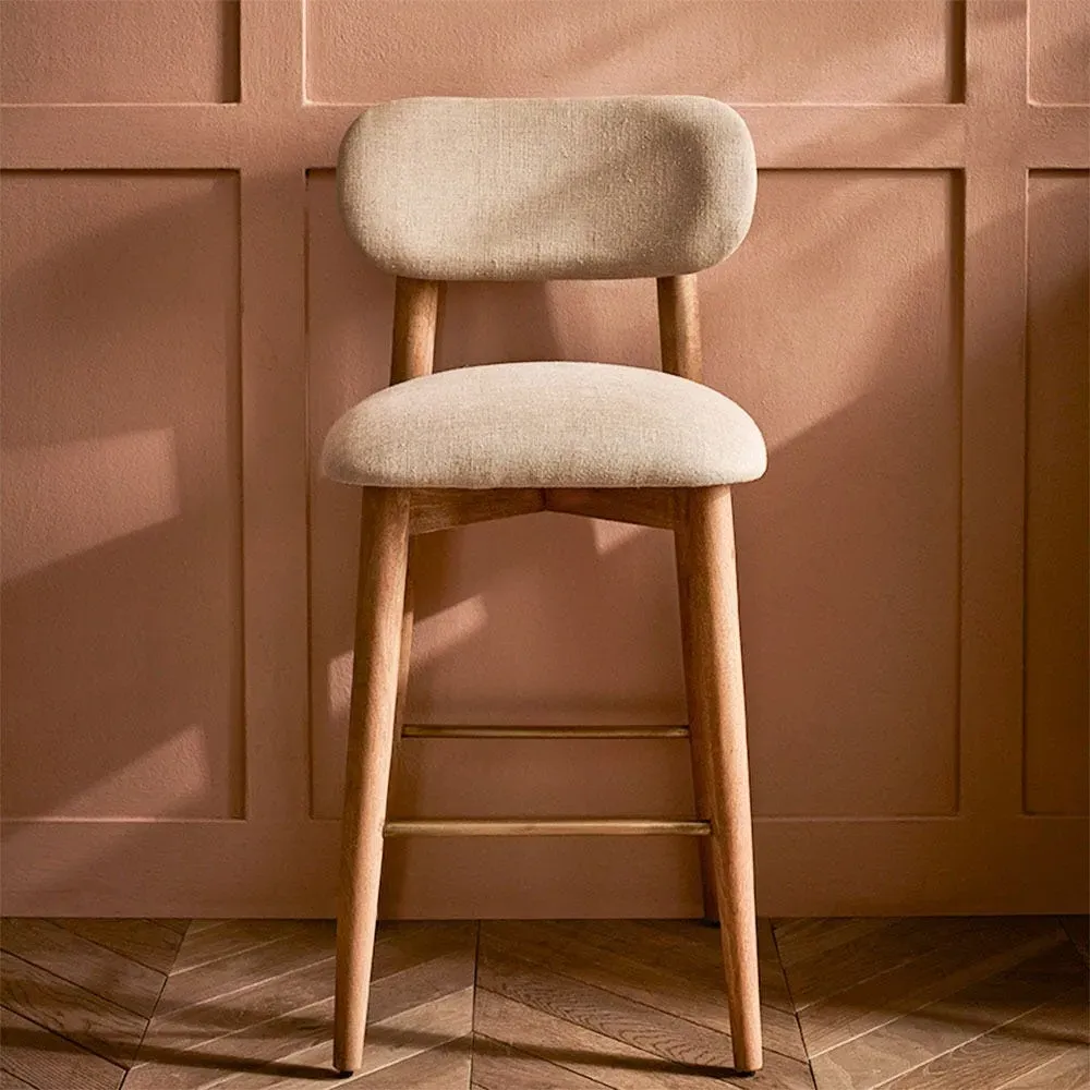 Layla Barstool - Natural, Linen