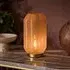 Letty Hexagonal Table Lamp - Peach, Glass
