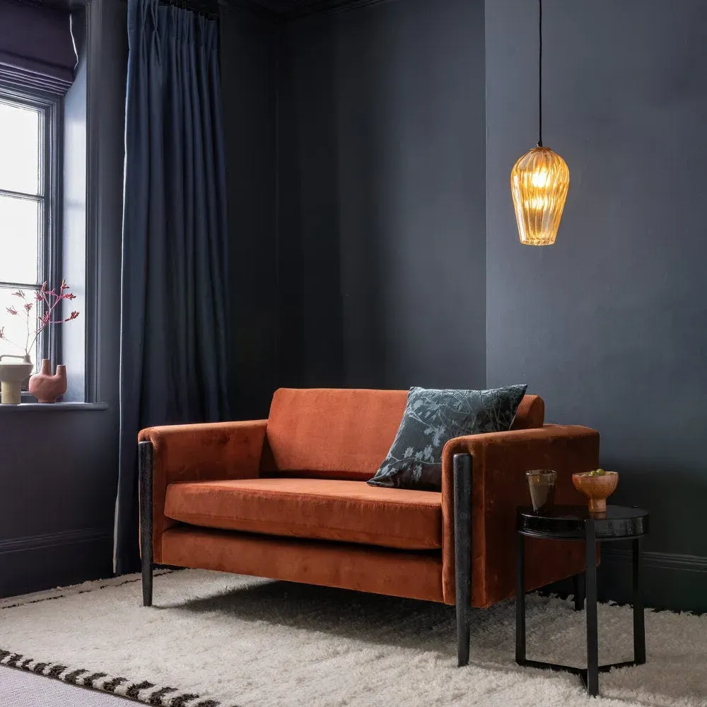 Lexington 2-Seater Loveseat - Rust, Velvet