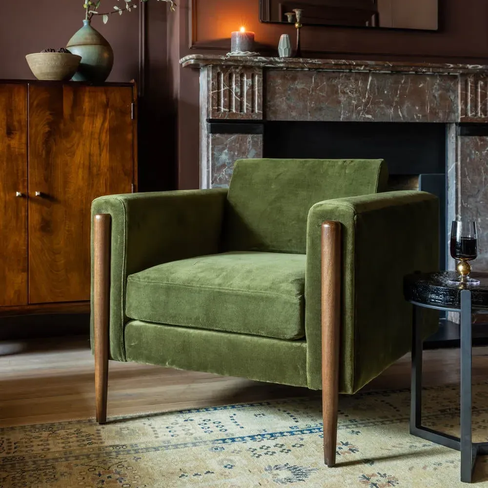 Lexington Armchair - Deep Green, Velvet image